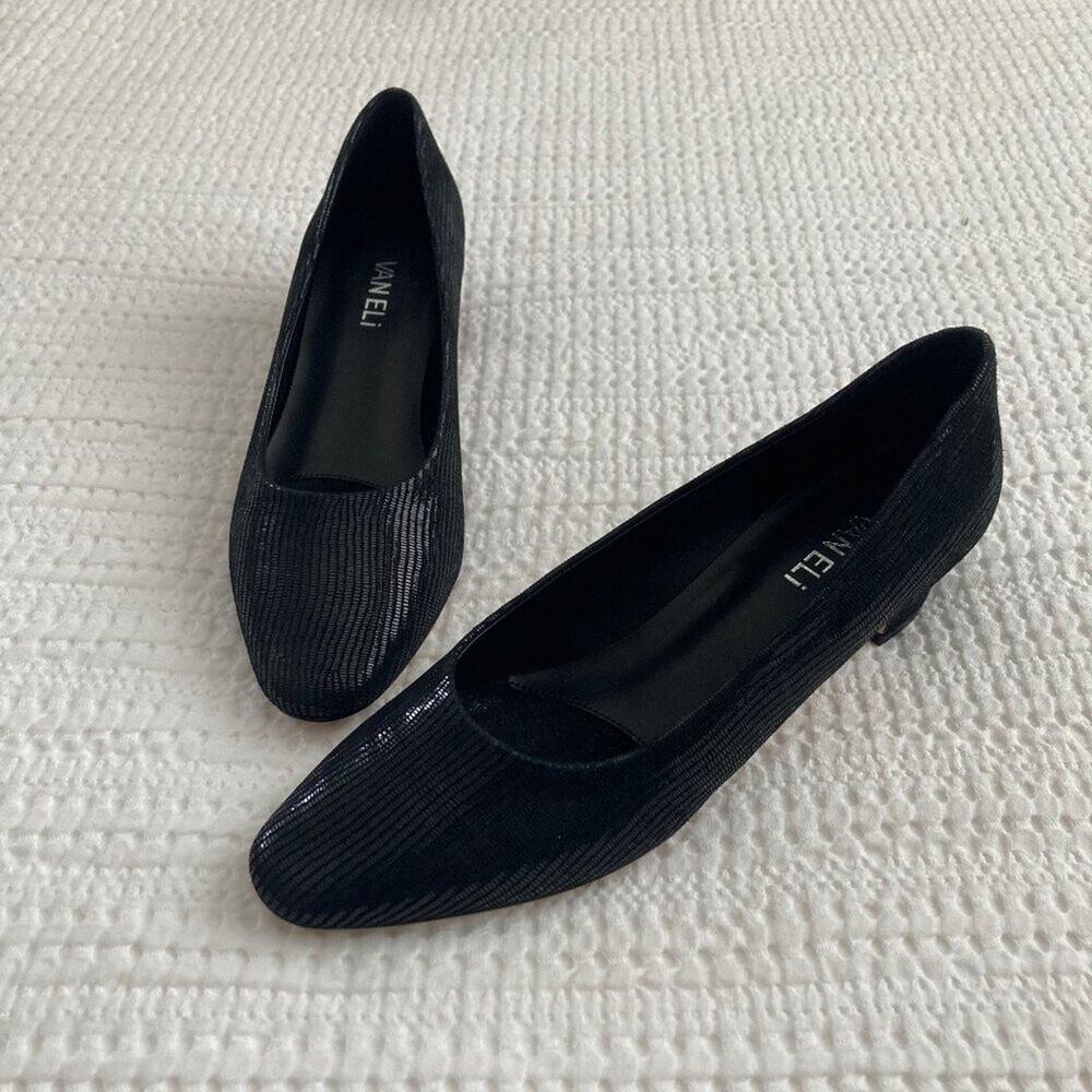 NWOB VANELi Astyr Heel Black 1/4 inch Women's Size 8 VAN ELi